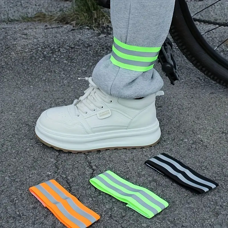 Running Gear Parts - Bicycle Reflective Leg Straps 2 Pcs