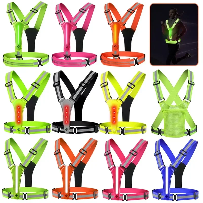 Running Gear Lights - LED Reflective Vest Running Gear, Light