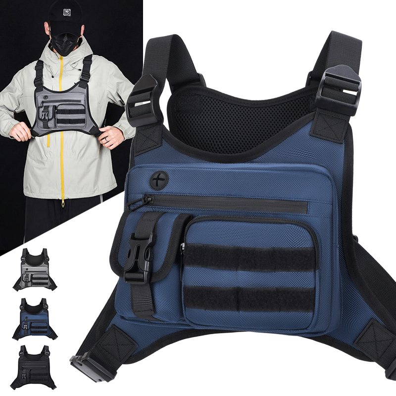 Running Gear Bag For Men - Tactical Chest Rig Bag Men Waterproof