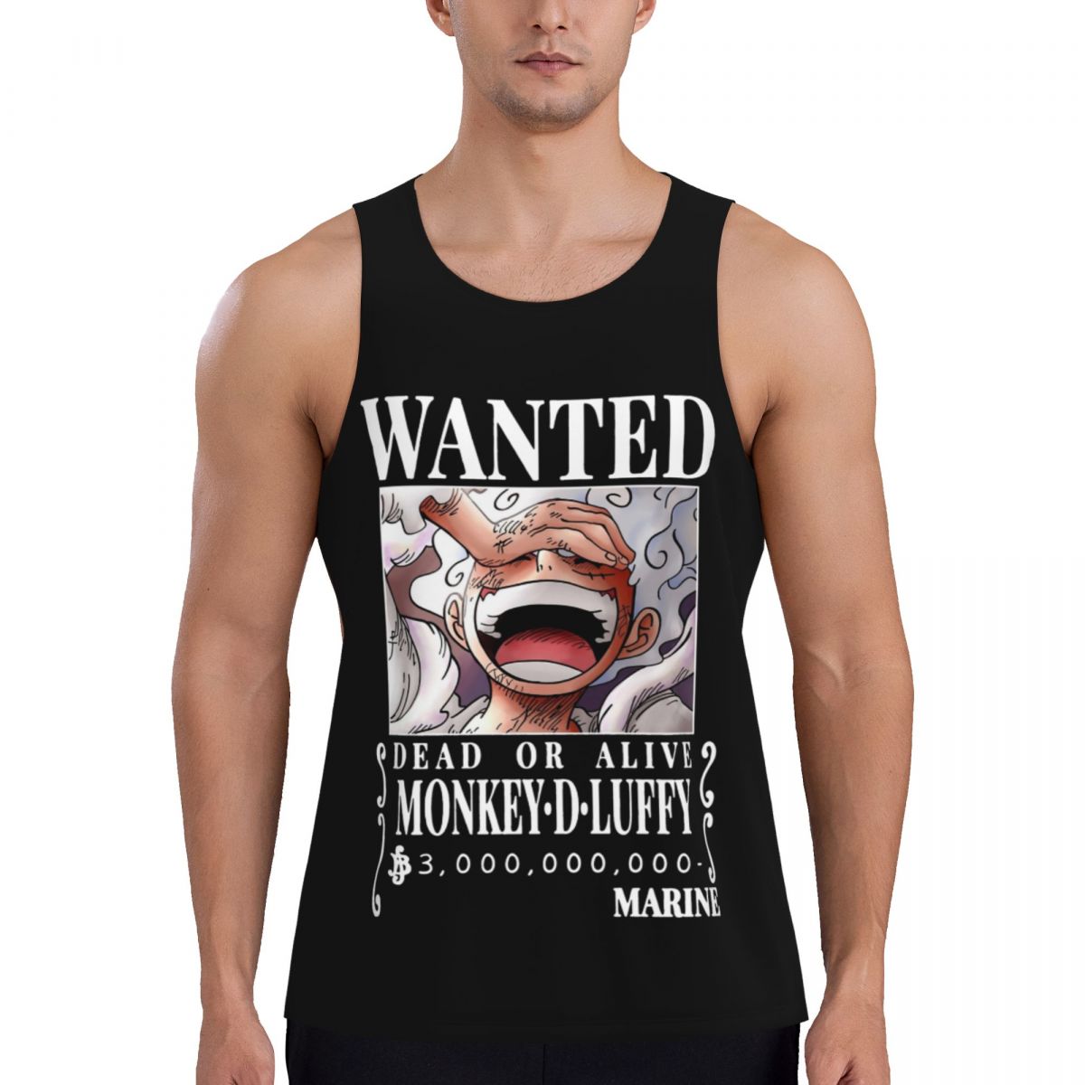 Running Gear Tank - Graphic Luffy Wanted Bounty Nika Gear