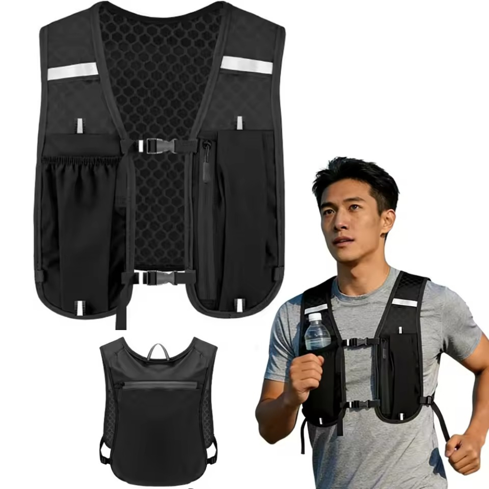 Running Gear Bag For Men - Hydration Backpack Vest for Running Men
