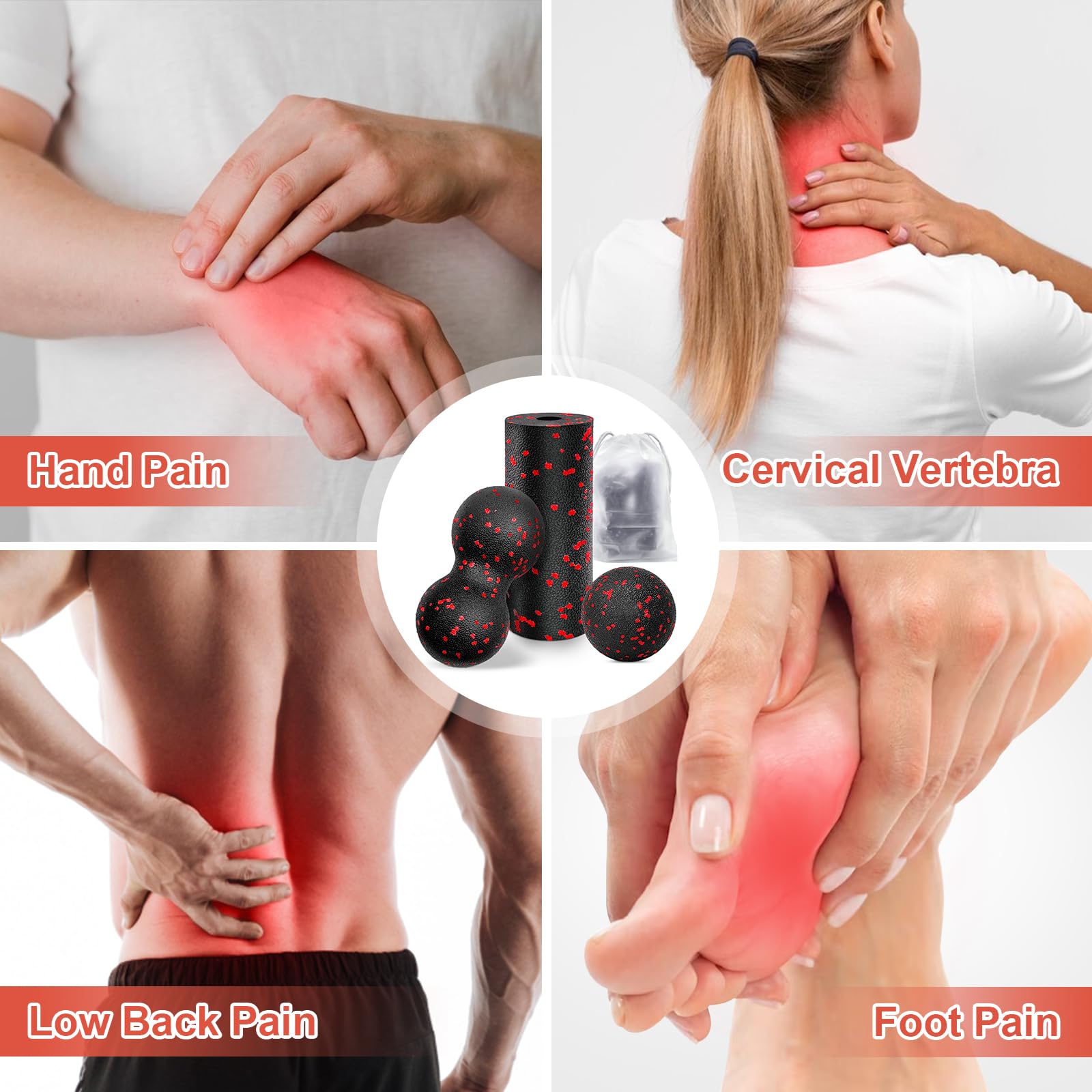 Hollow Yoga Roller Massage Pea - Muscle Roller Stick recension och pris