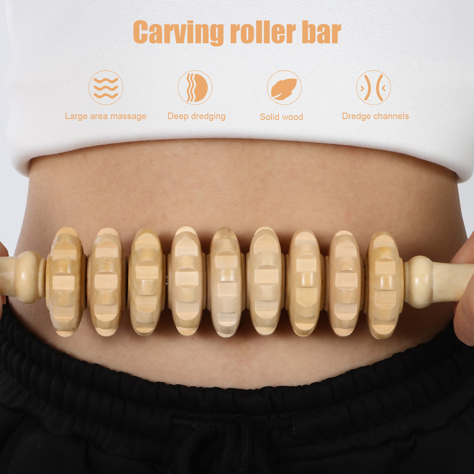 6Pcs Wooden Massage Tools Kit  - Muscle Roller Stick recension och pris