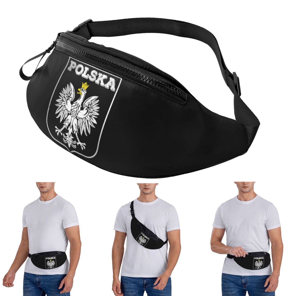 Crossbody Waist Bag Polska Log - Running Gear Bag For Men recension och pris