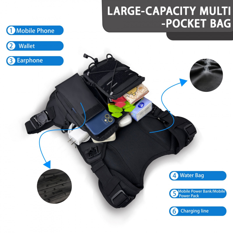 2026 New Tactical Vest Chest B - Running Gear Bag For Men recension och pris