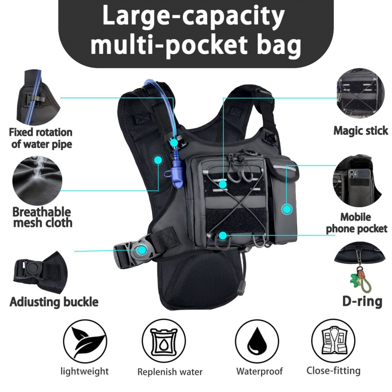 2026 New Tactical Vest Chest B - Running Gear Bag For Men recension och pris