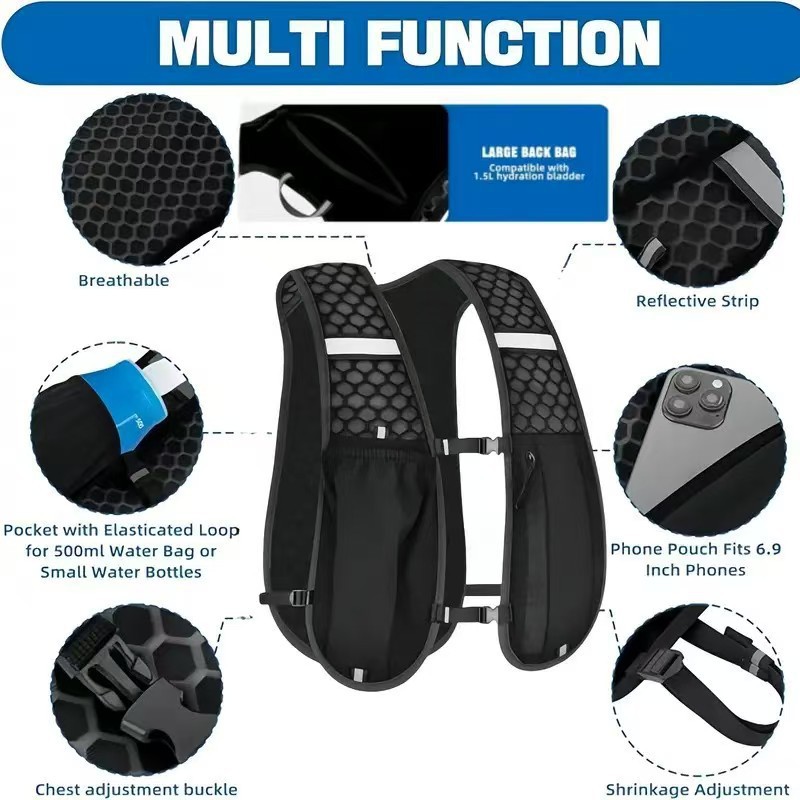 Hydration Backpack Vest for Ru - Running Gear Bag For Men recension och pris