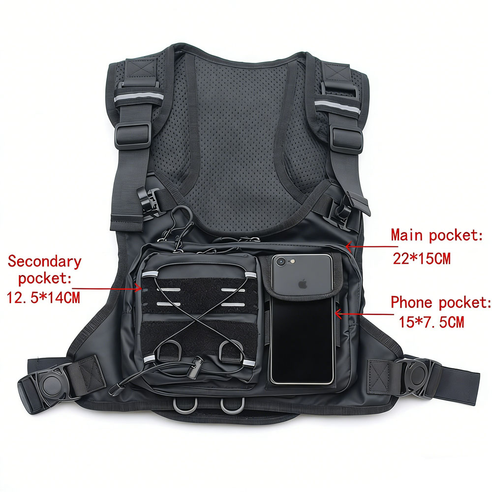 Tactical Vest Chest Bag with 2 - Running Gear Bag For Men recension och pris